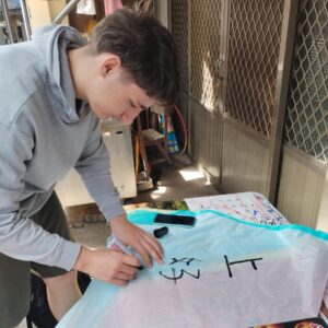 Taiwan Pingxi préparation lanternes